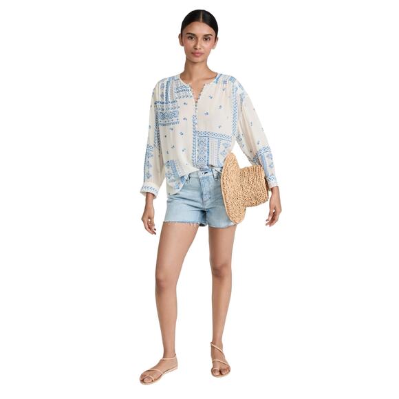 NWT! BA&SH Chemise Isko Flowy Boho Top in Ecru Color - Size 1 / Small - Picture 1 of 10